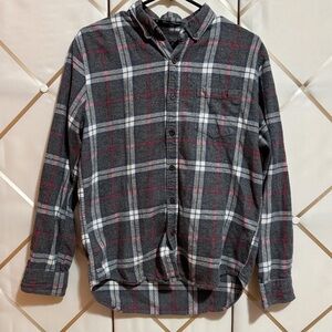 🛑CLEARANCE😮21 Men | Black/Gray/White/Red Flannel Button Up Shirt | Men’s XS
